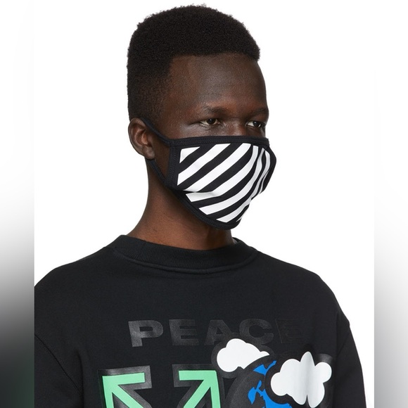OFF-WHITE Black & White Diagonal Mask - Picture 4 of 8